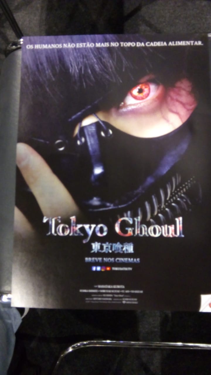 Assista ao live action de Tokyo Ghoul dublado nos cinemas!  Assista ao  trailer DUBLADO do filme live action Tokyo Ghoul. Ele será exibido nos  cinemas em SESSÕES ÚNICAS nos dias 15