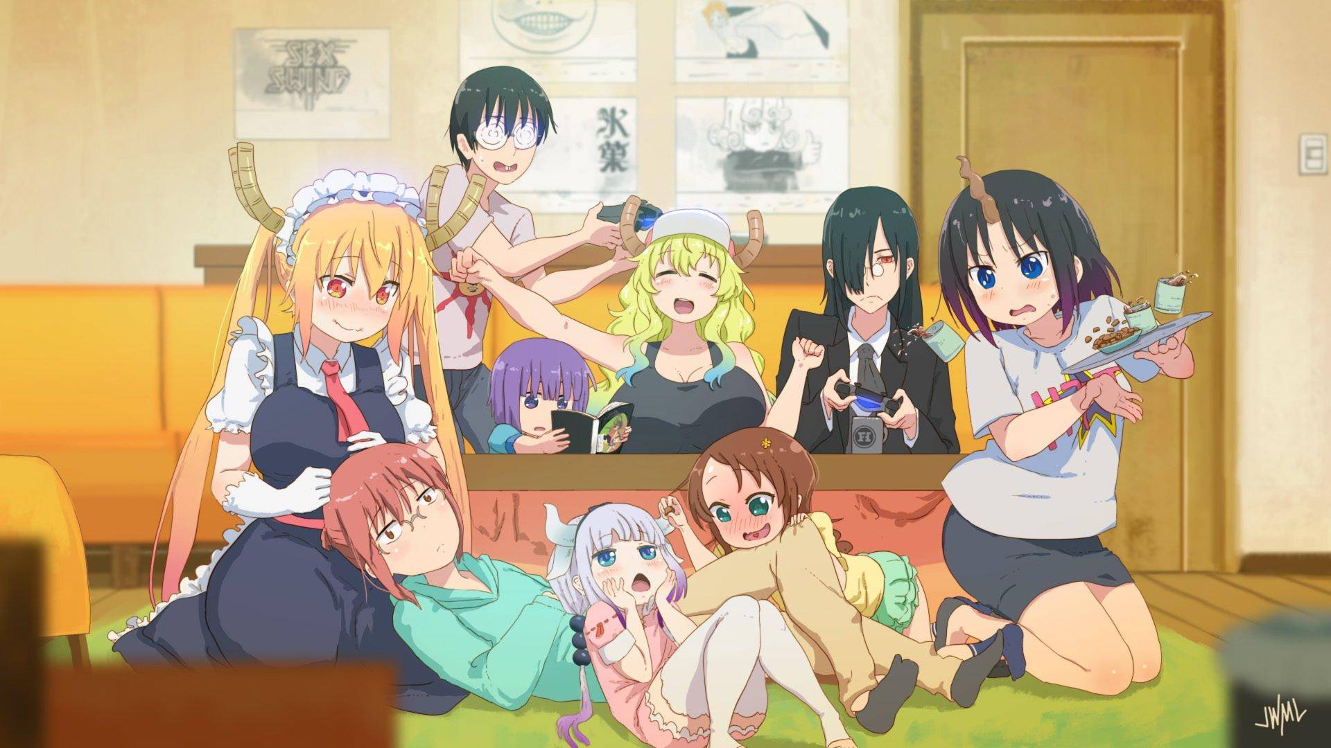 Kobayashi San Chi No Dragon Maid Kobayashi-san Chi no Maid Dragon - Elenco interpretou a primeira