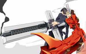 Vash, o estouro da boiada  Cenas engraçadas #1 TRIGUN 