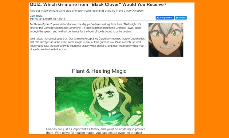 Quiz Black Clover