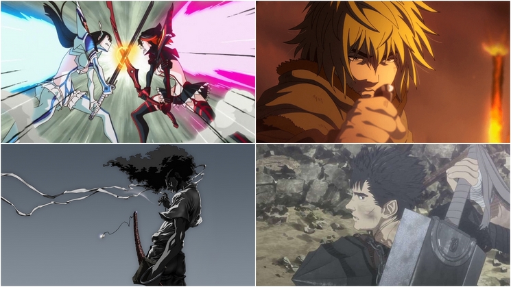 Kill la Kill, Vinland Saga, Afro Samurai, Berserk