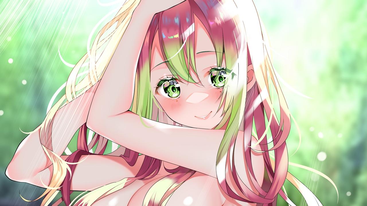 Mitsuri tomando banho