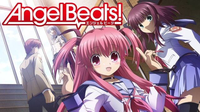 Imagem promocional de Angel Beats! com personagens da série