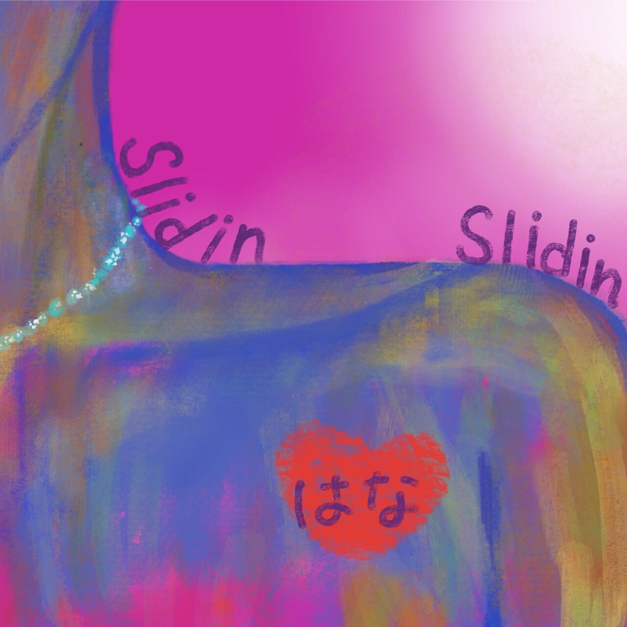 Arte da capa digital do single Slidin, ilustrada por MAHINA