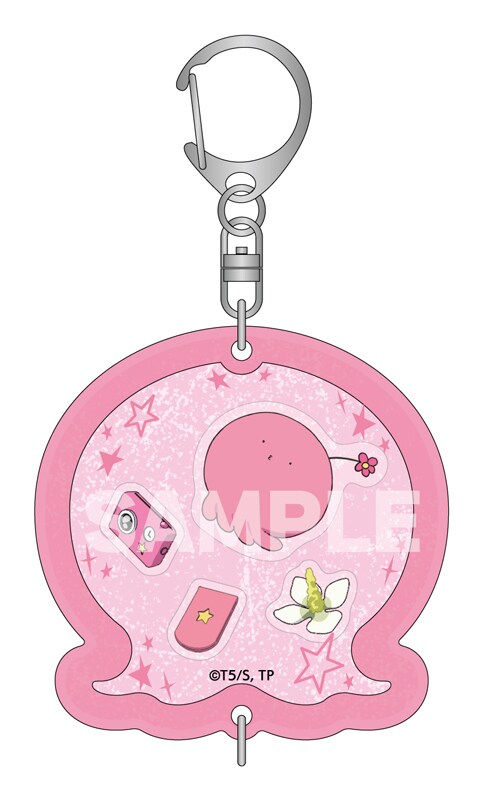 Chaveiro rosa de Takopi que acompanha o ingresso limitado da Animate