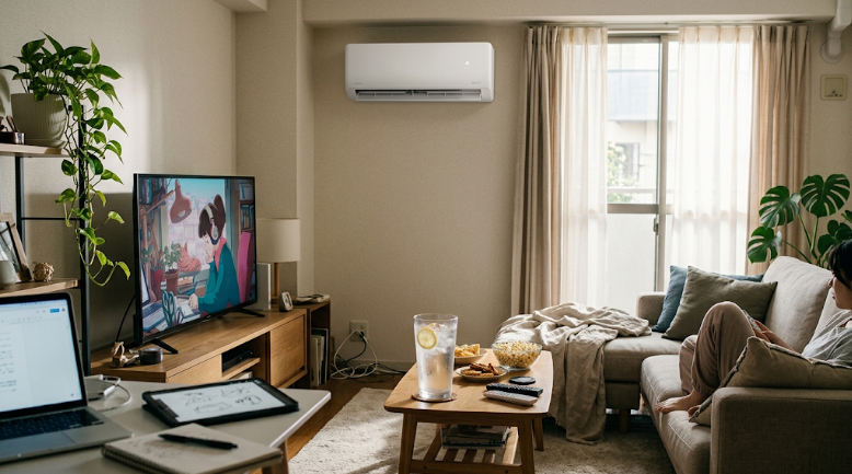 Maratonas de anime em casa exigem climatização e refrigerios para conforto